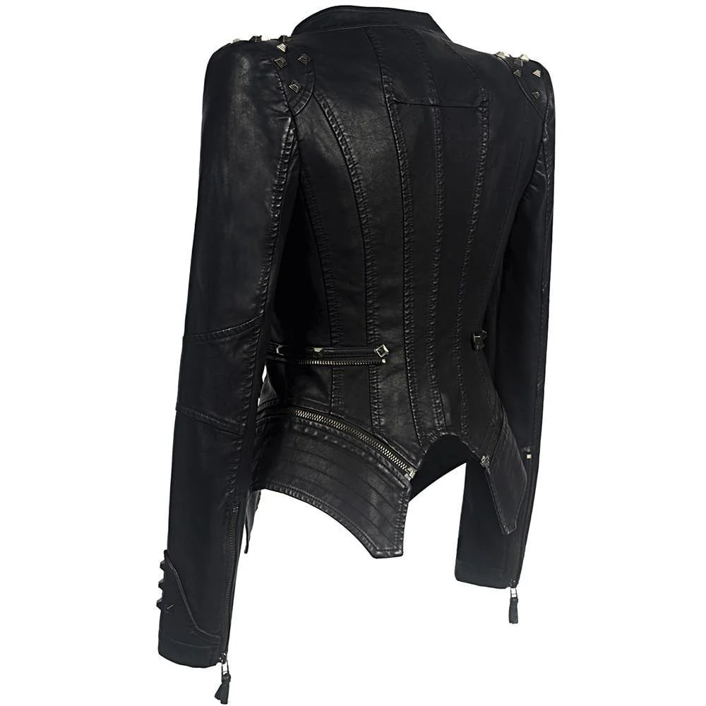Gothic Leather Jacket - Image 2