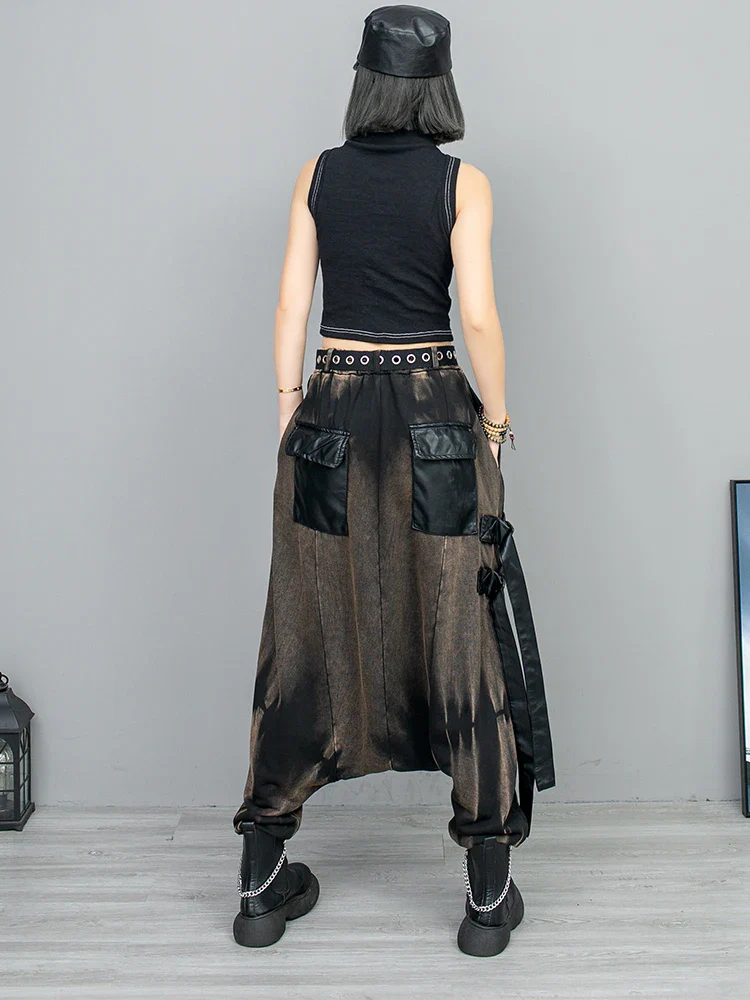Women's Gothic Leather Trousers Black - Image 4