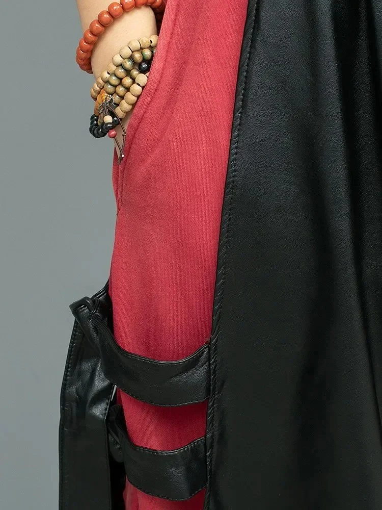 Women's Gothic Leather Trousers Black - Image 5