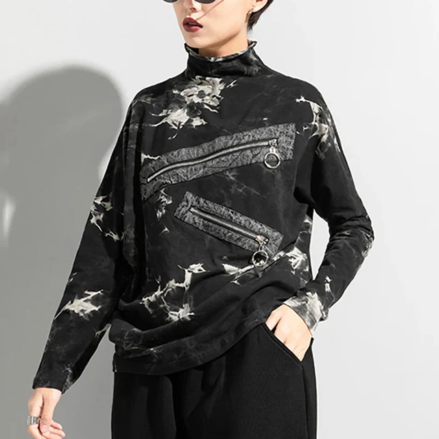 Women's Gothic Long Sleeve Top Black - Image 2