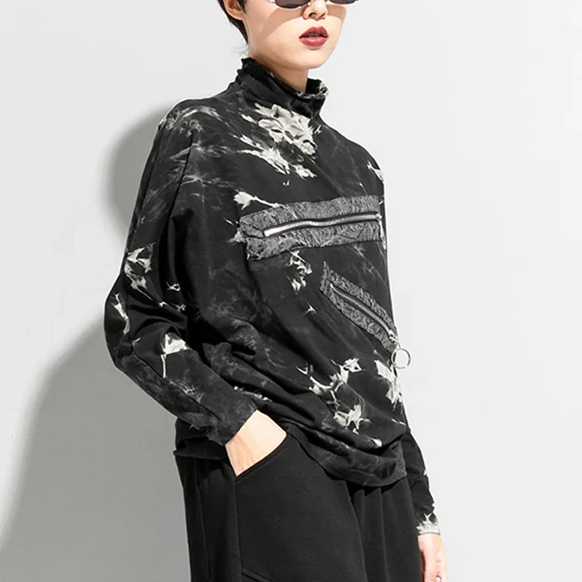 Women's Gothic Long Sleeve Top Black - Image 3