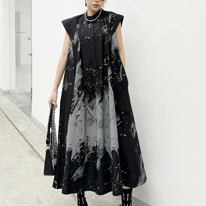 Women's Gothic Midi Dress Black - Image 3