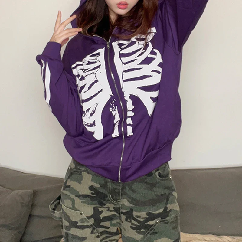 Women's Gothic Sweatshirt Purple - Image 2