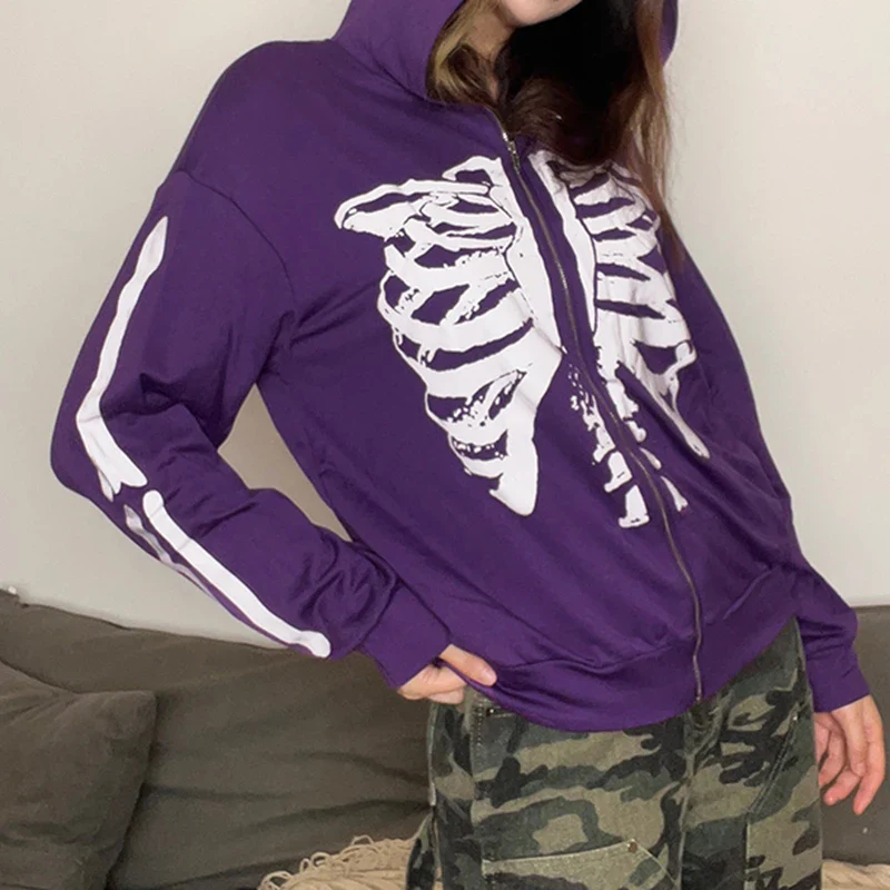 Women's Gothic Sweatshirt Purple - Image 3