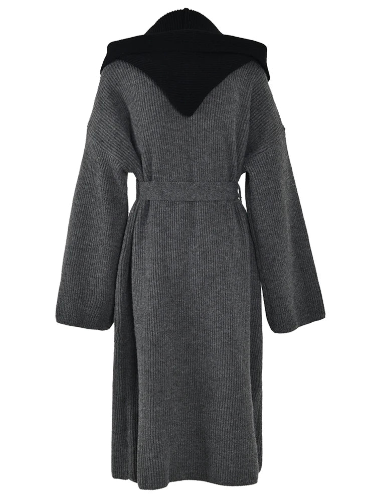 Women's Hooded Cardigan Gray - Image 2