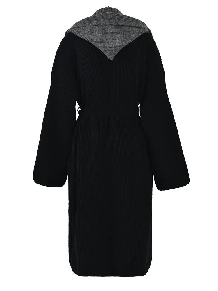 Women's Hooded Cardigan Gray - Image 4