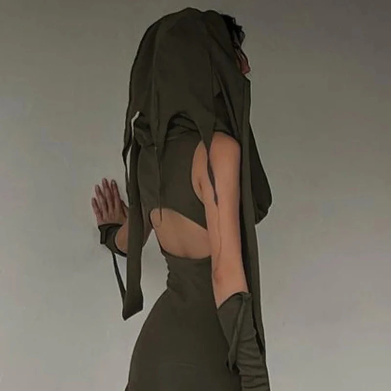 Women's Hooded Mini Dress - Image 2