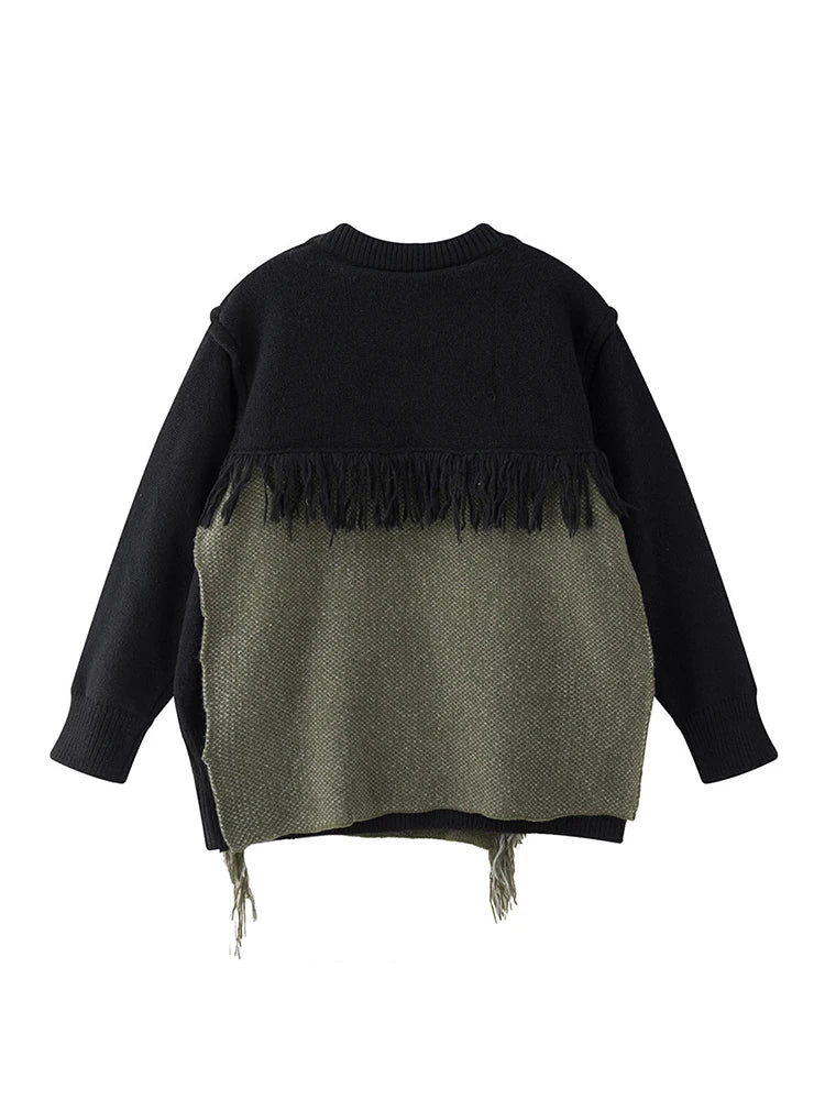 Women's Knitted Jumper Black - Image 2