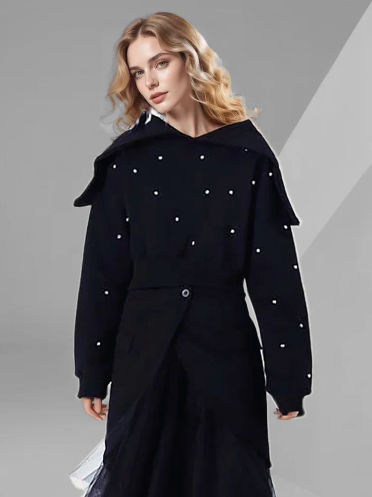 Women's Knitted Sweater Black - Image 2