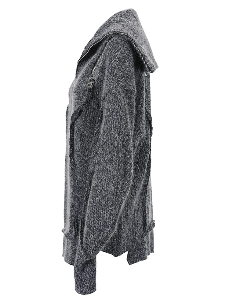 Women's Knitted Sweater Gray - Image 2