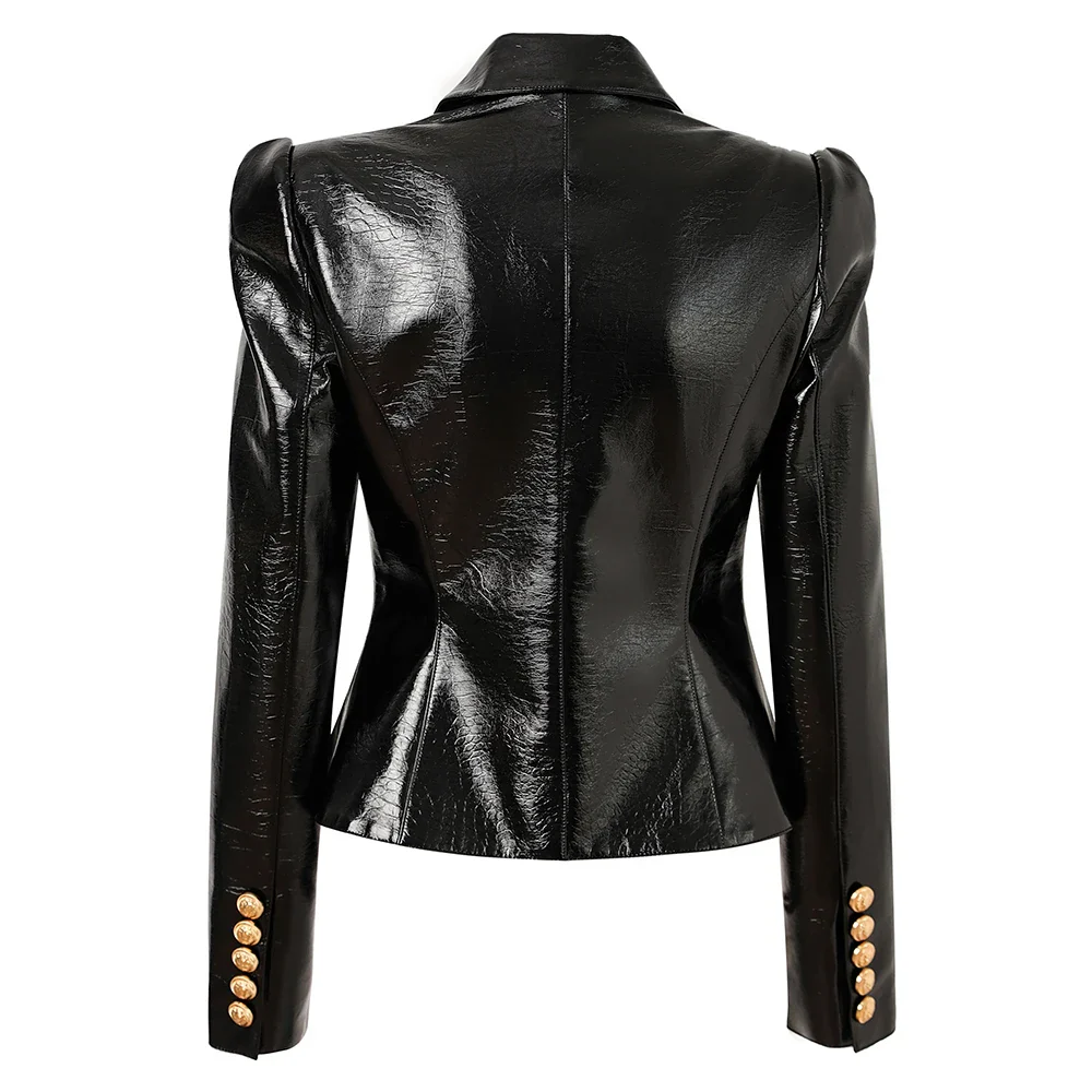 Women's Leather Blazer - Image 2