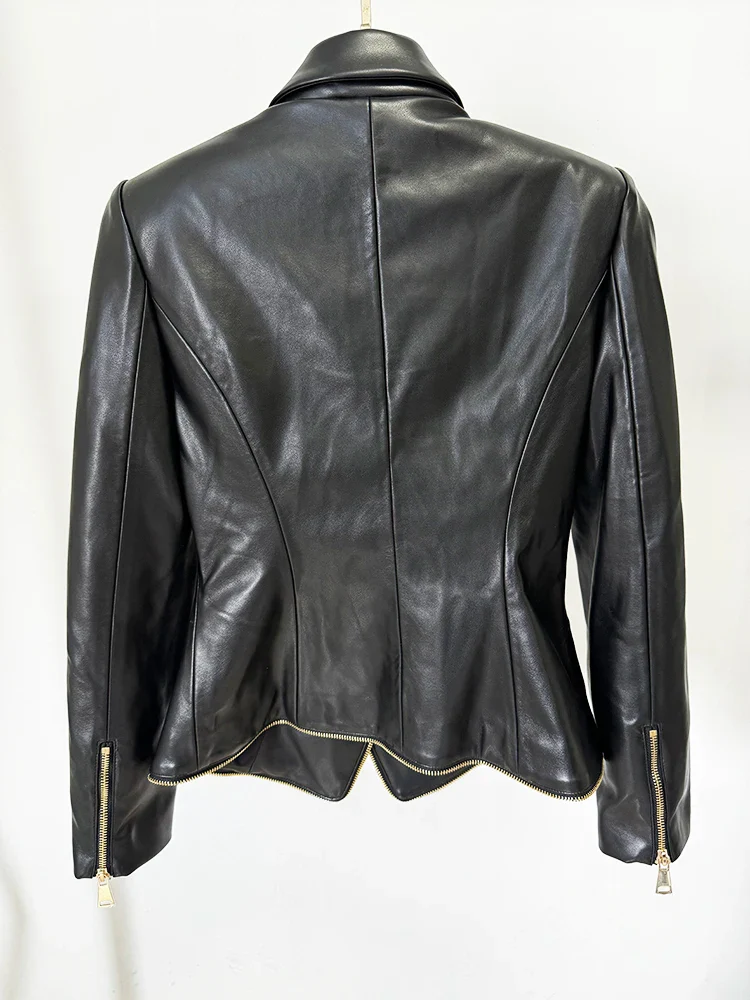 Women's Leather Blazer - Image 2