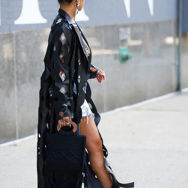 Women's Leather Cardigan - Image 3