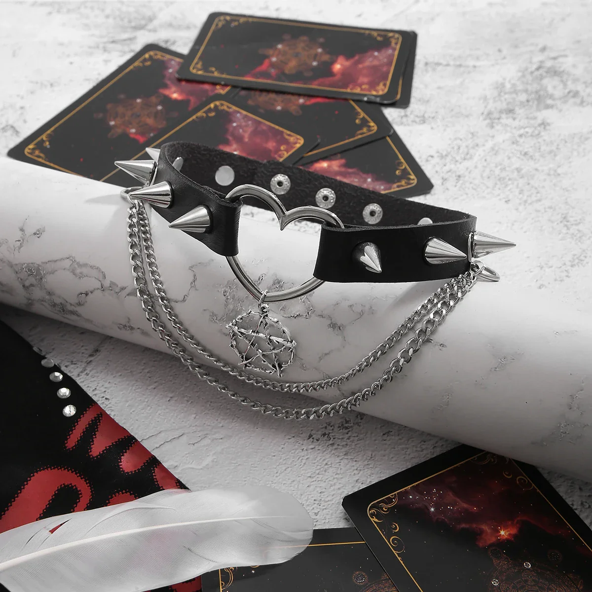 Women's Leather Choker - Image 2