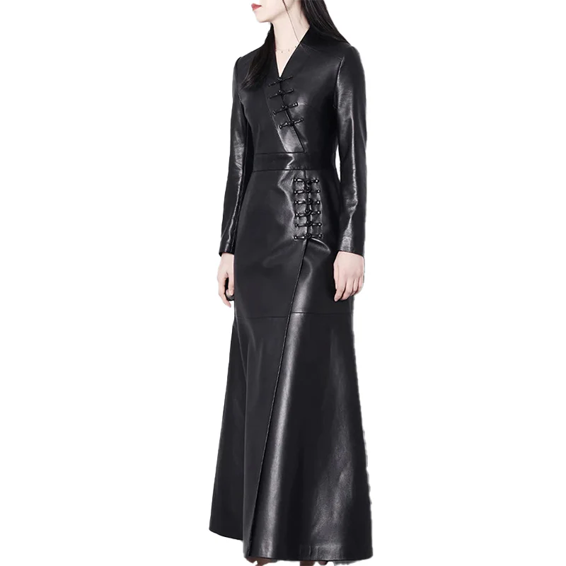 Women's Leather Coat - Image 2