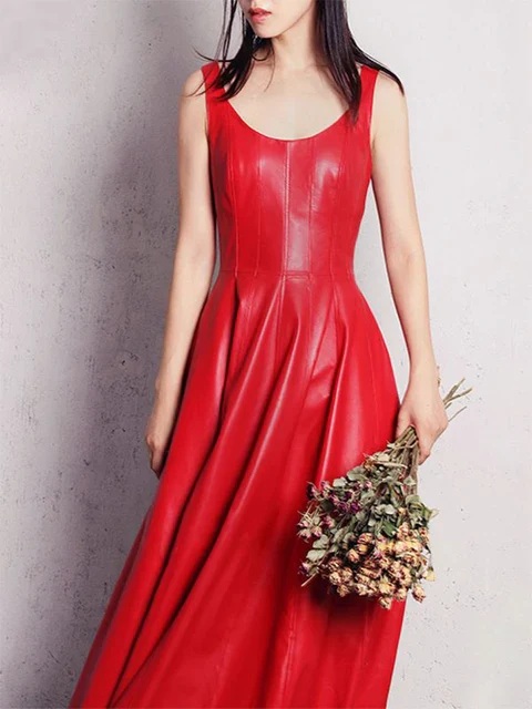 Women's Leather Dress - Image 2