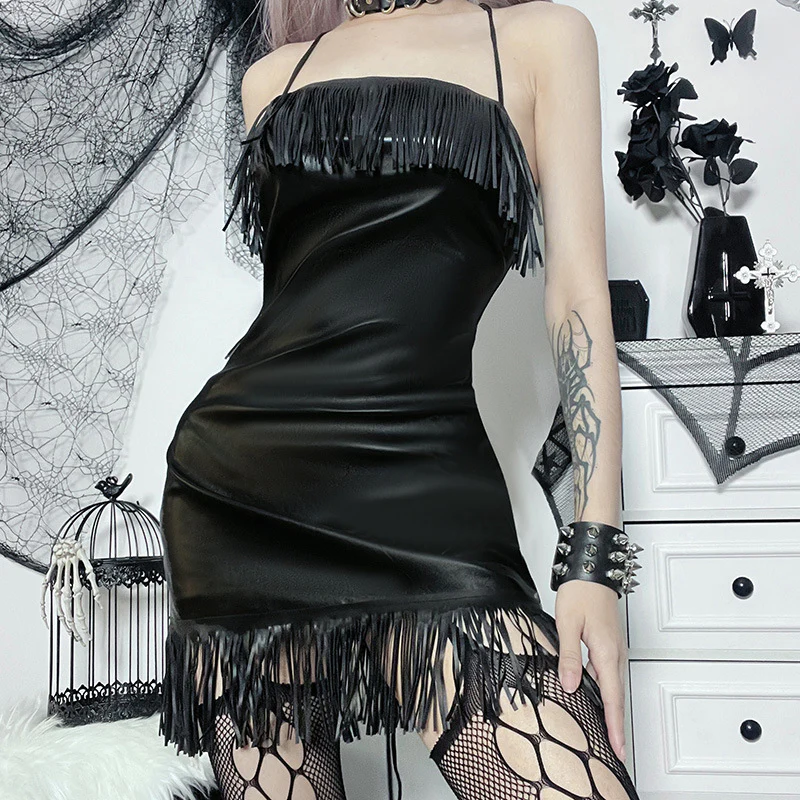 Women's Leather Dress - Image 3