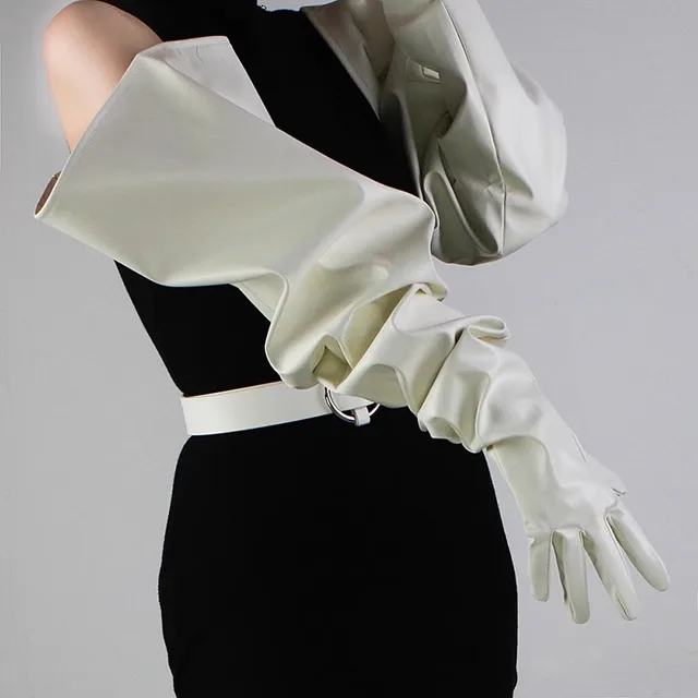 Women's Leather Gloves Black - Image 4