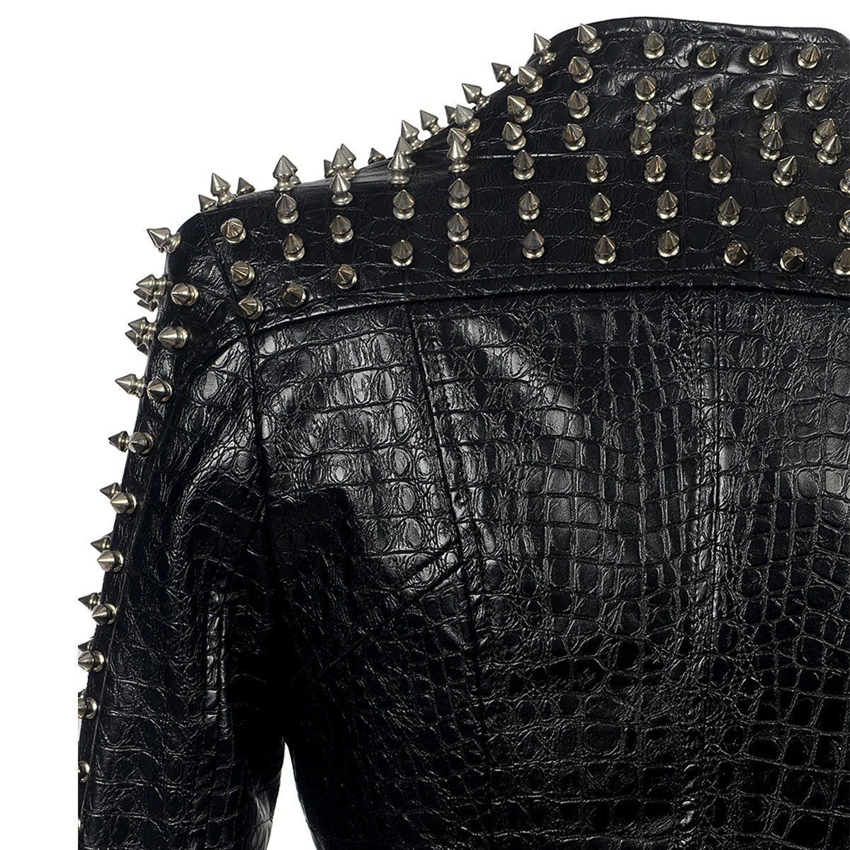Women's Spiked Leather Jacket - Image 4