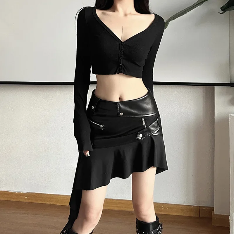 Women's Leather Skirt - Image 2