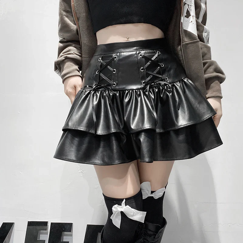 Women's Leather Skirt - Image 3