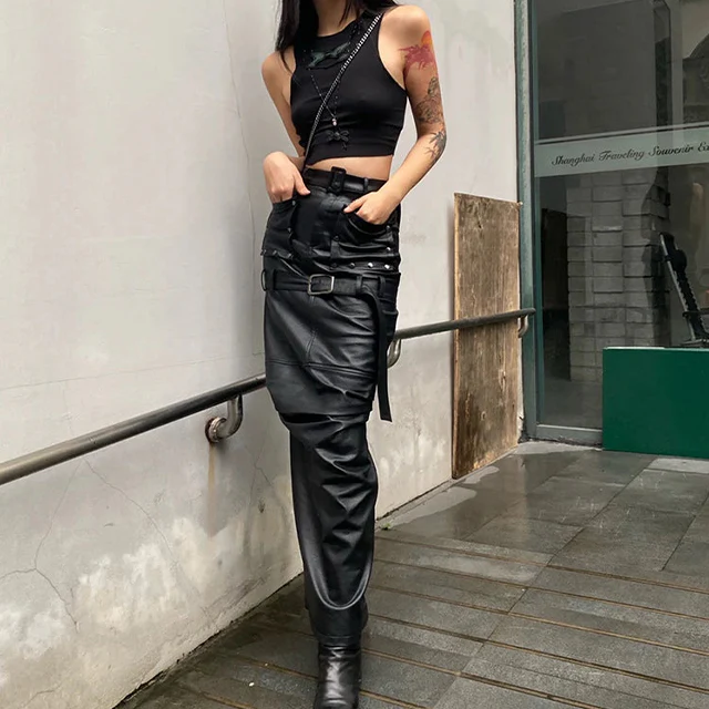 Women's Leather Skirt - Image 2