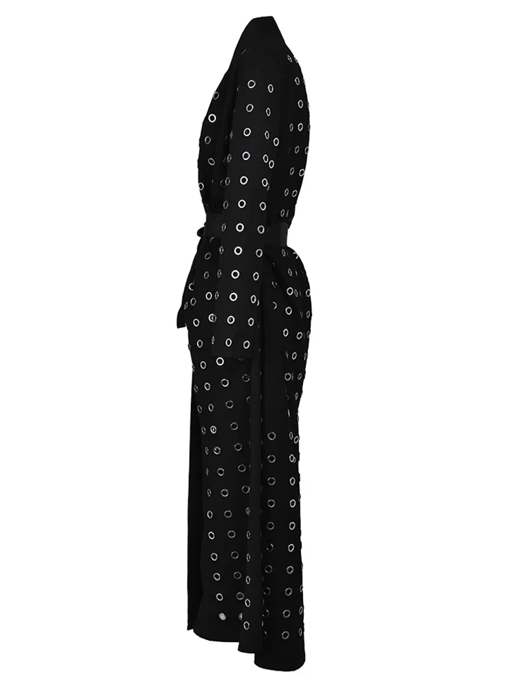 Women's Long Coat Black - Image 2