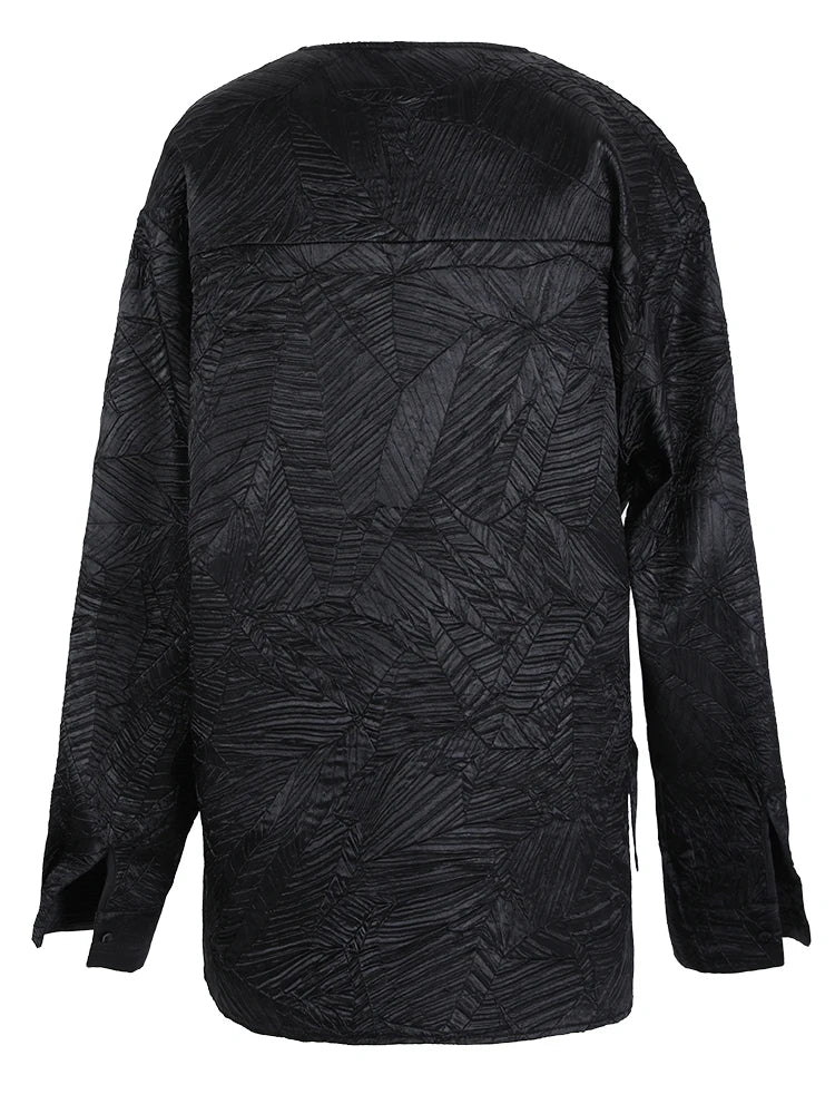 Women's Long Sleeve Blouse Black - Image 3
