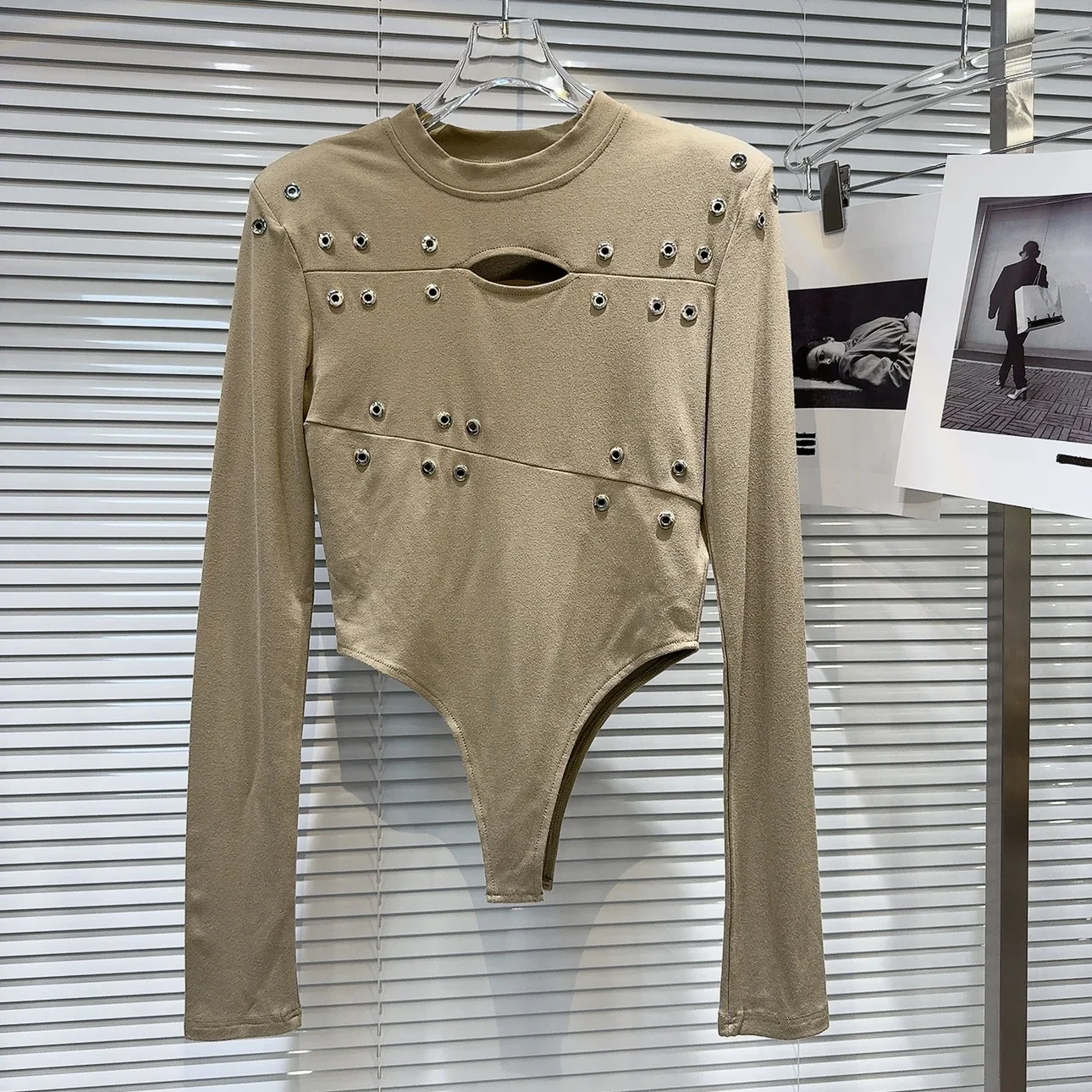 Women's Long Sleeve Bodysuit Black - Image 4