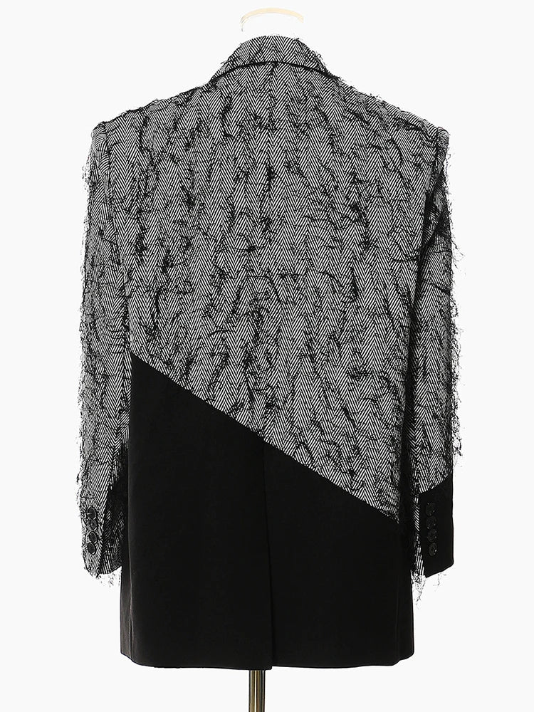 Women's Loose Fit Jacket Gray - Image 3