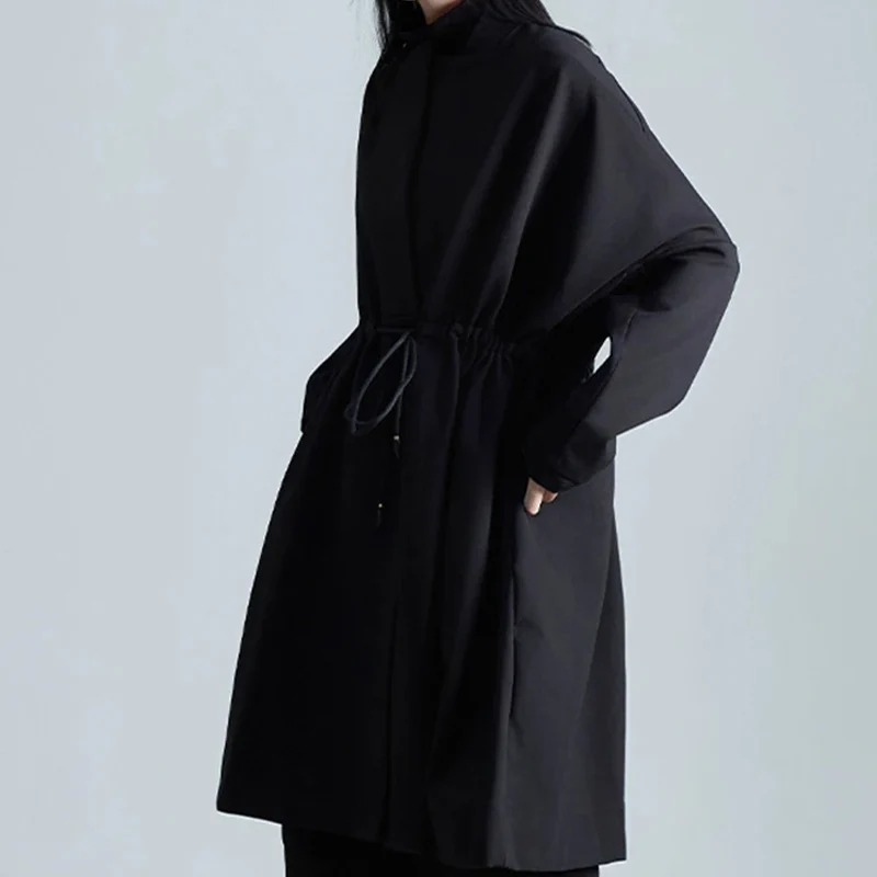 Women's Loose Fit Overcoat Black - Image 2