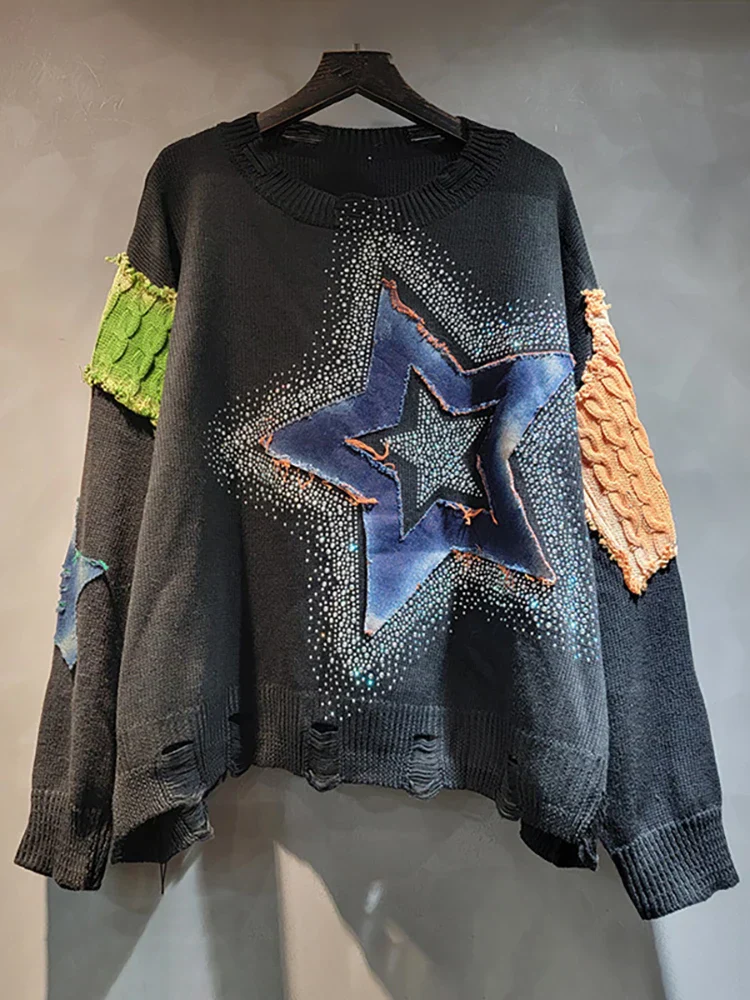 Women's Loose Fit Pullover Black - Image 2