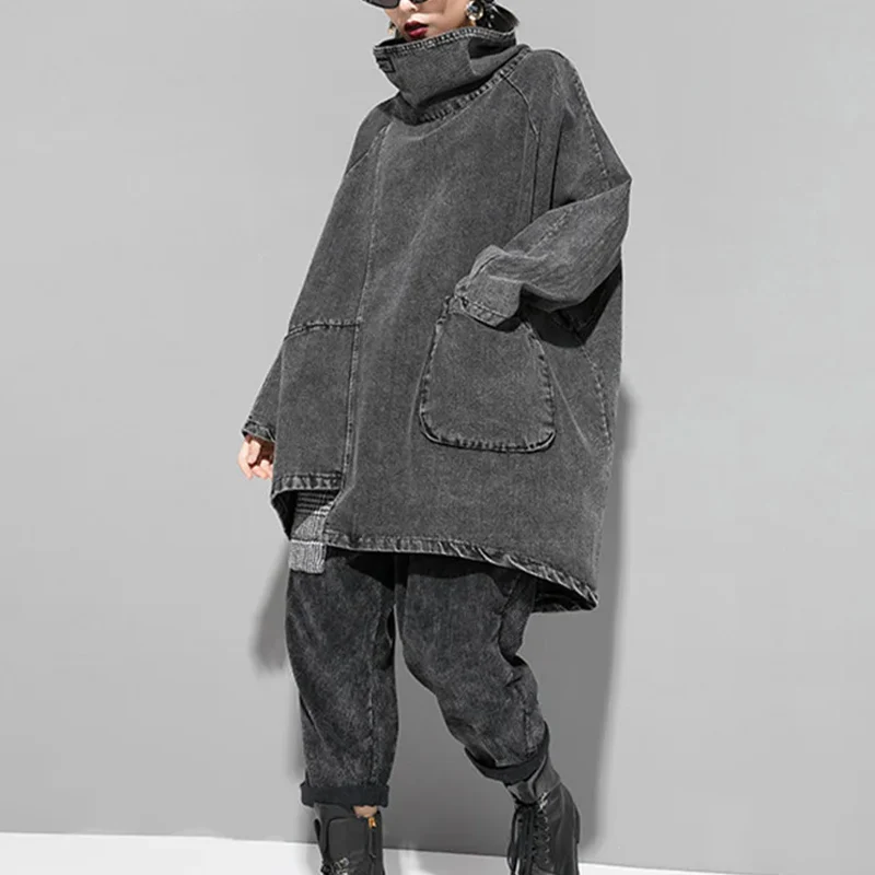 Women's Loose Fit Sweater Gray - Image 4