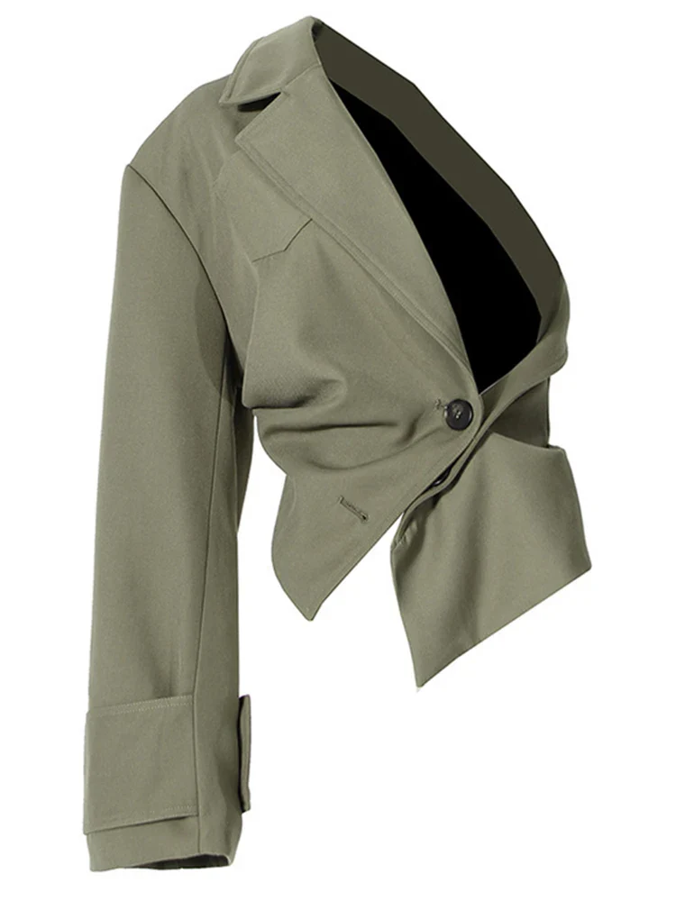 Women's Loose Trench Coat Green - Image 3