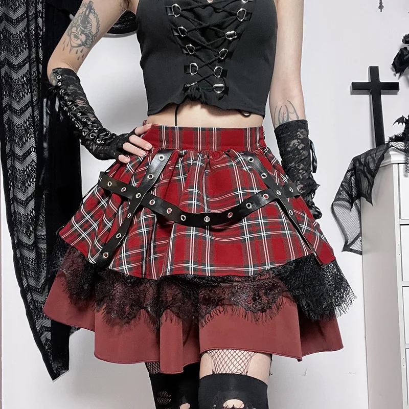 Women's Mini Plaid Skirt - Image 2