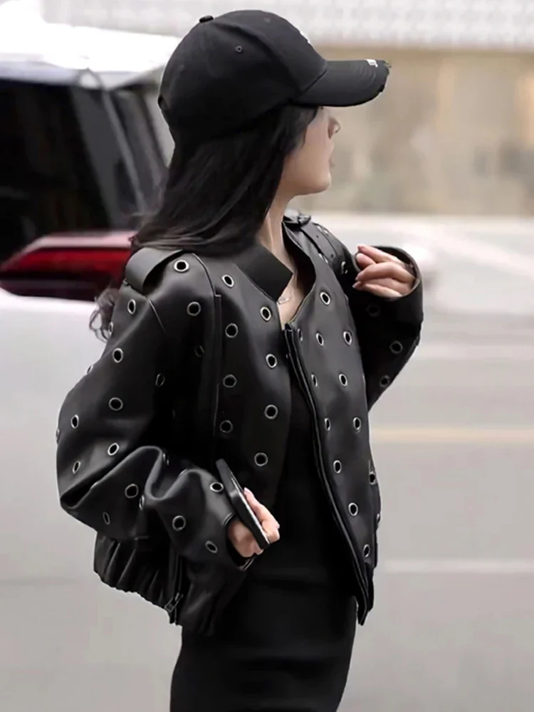Women's Moto Leather Jacket - Image 3