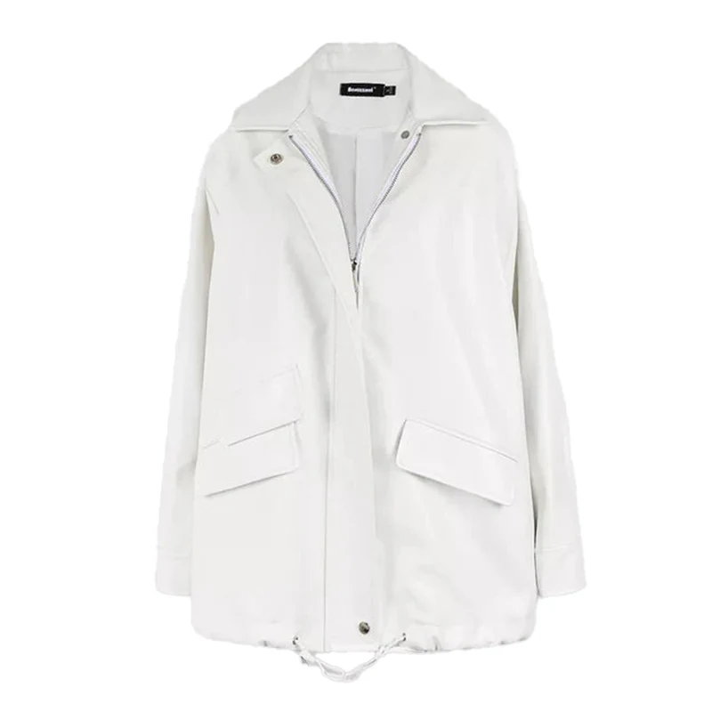 Women's Oversized Leather Jacket - Image 5