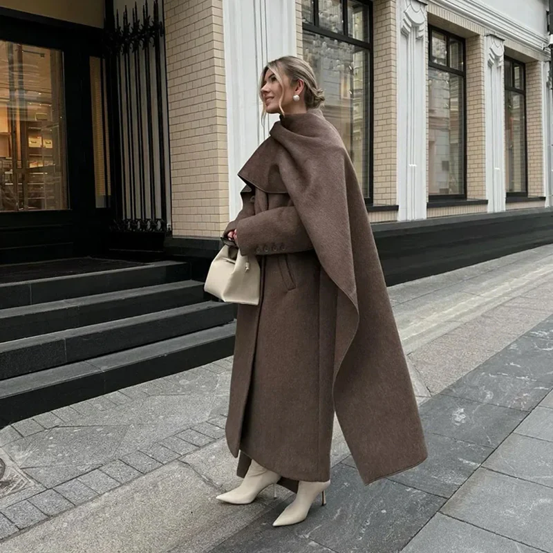 Women's Oversized Overcoat Gray - Image 5