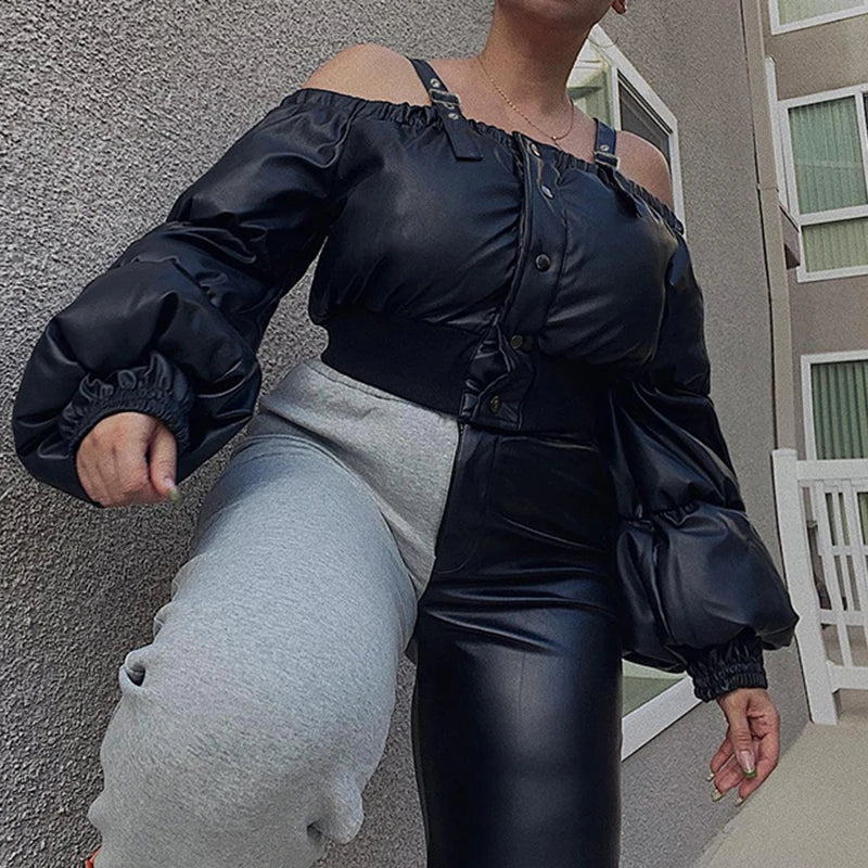 Women's Puffer Cropped Jacket - Image 4