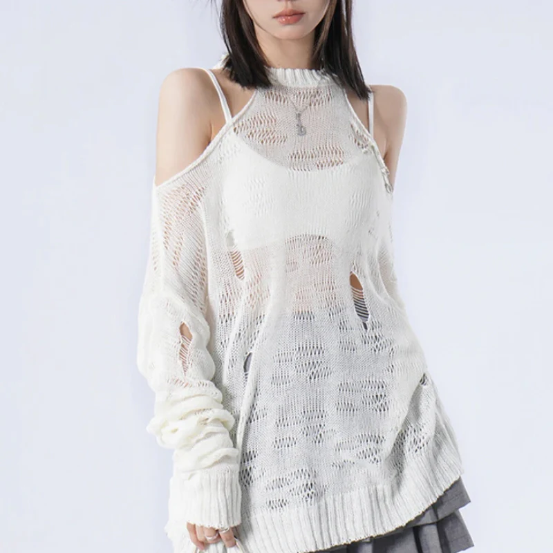 Women's Ripped Top Black - Image 3