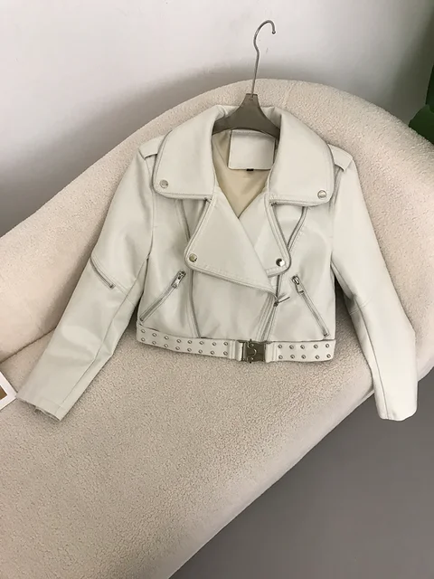Women's Short Leather Jacket - Image 5