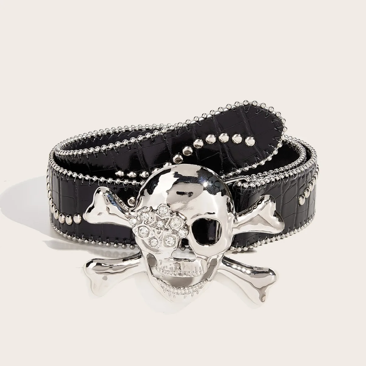 Women's Skull Belt Black - Image 2