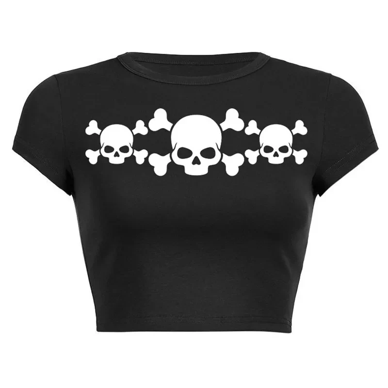 Women's Skull Crop Top - Image 2