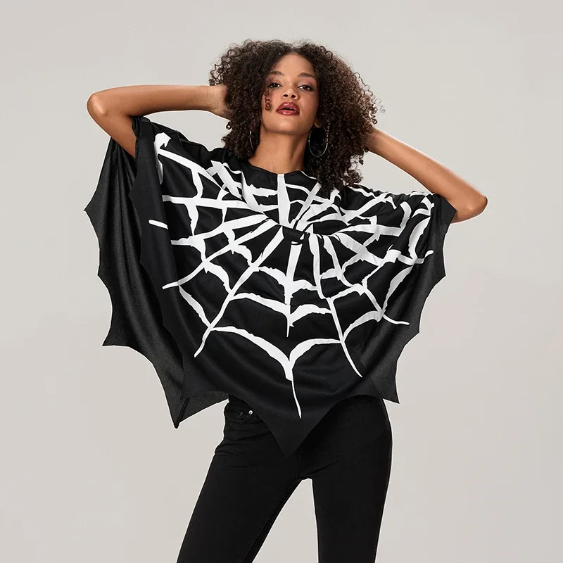 Women's Spider Web Cape Black - Image 3