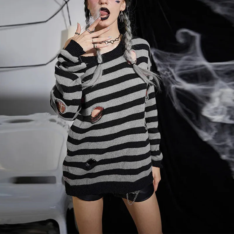 Women's Striped Sweater - Image 2