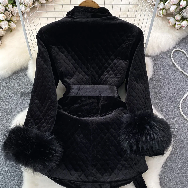 Women's Velvet Coat - Image 2