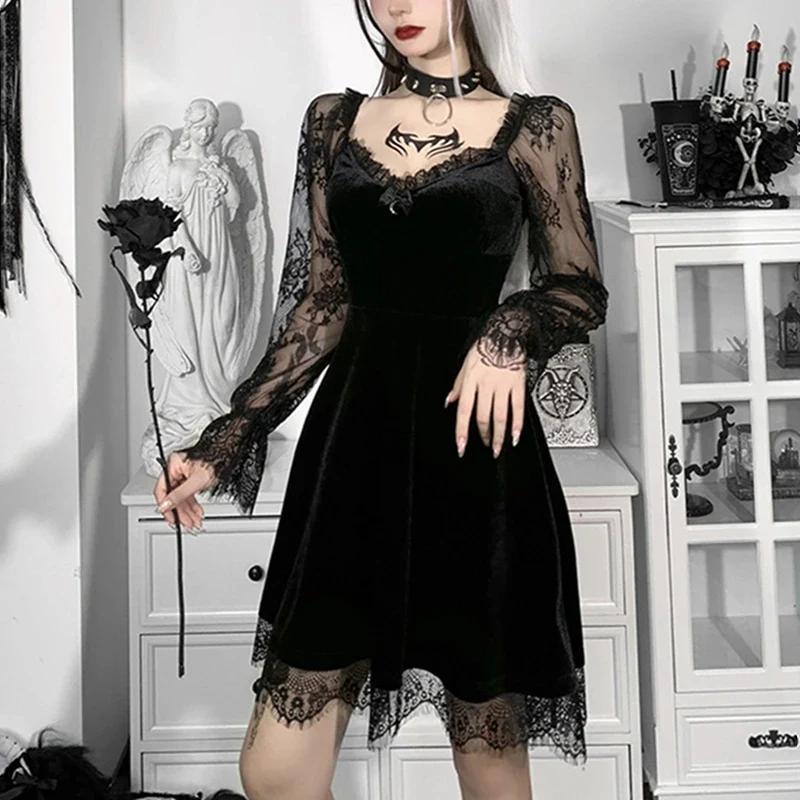 Women's Velvet Dress - Image 3