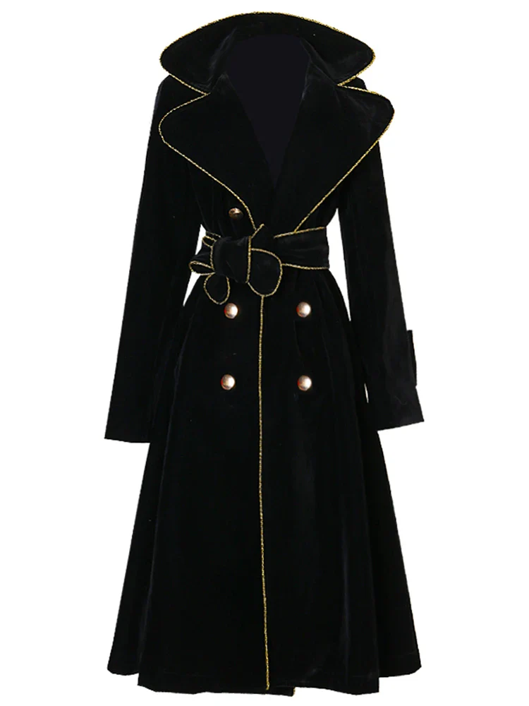 Women's Velvet Trench Coat - Image 2