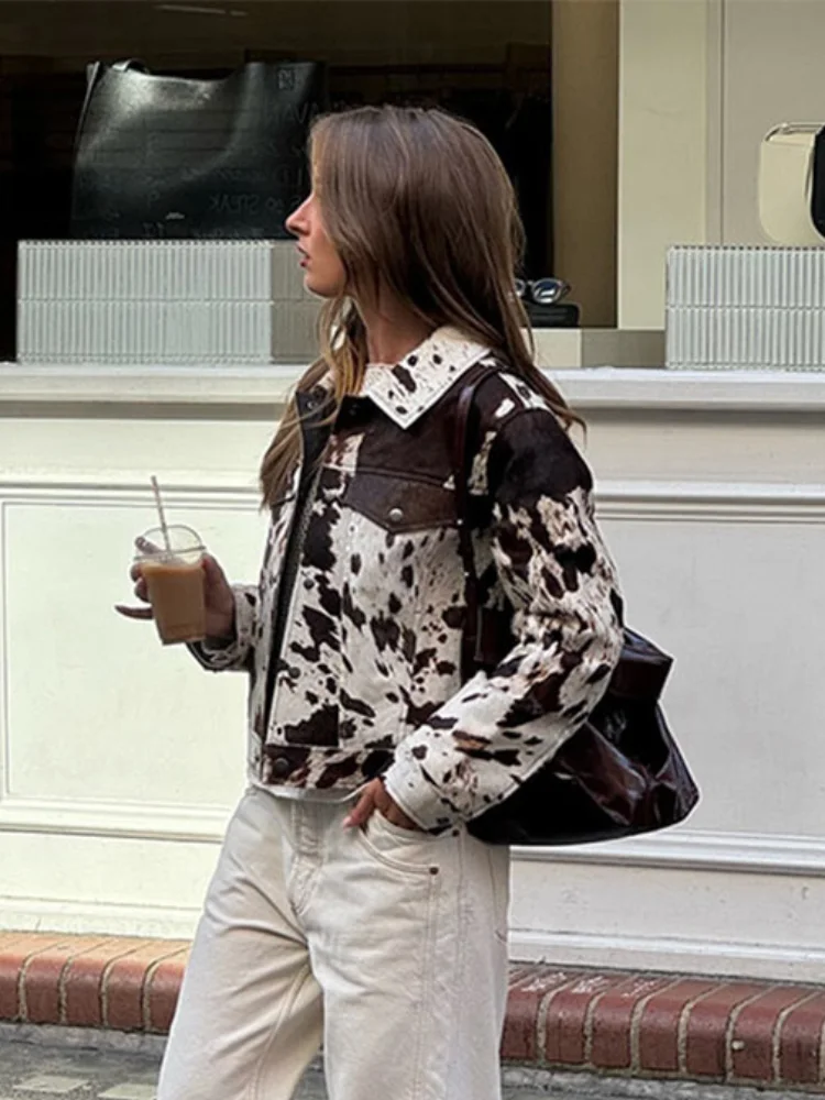 Women's Vintage Printed Jacket Beige - Image 2