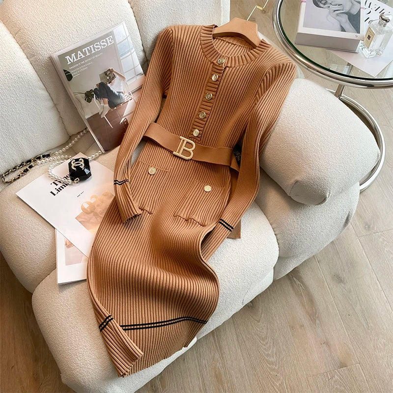 Women's Winter Knitted Dress - Image 2